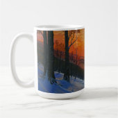 Kaffeetasse - "Sonnenuntergang über schneebedeckte (Links)