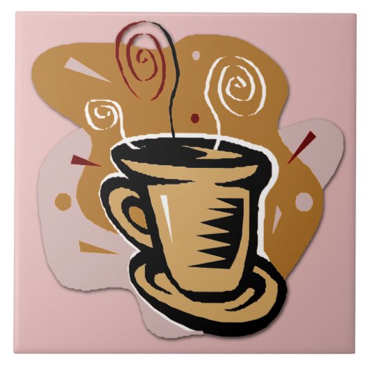 Kaffeetasse - Strudel-Entwurf Fliese/Trivet Fliese (Vorderseite)