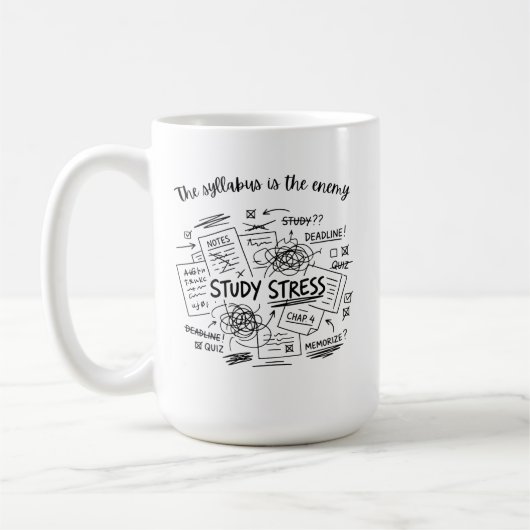 Kaffeetasse Studienstress | Lustige Student Exam T (Links)