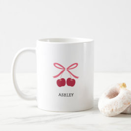 Kaffeetasse | Süße Kirschschleife, niedliche Illu
