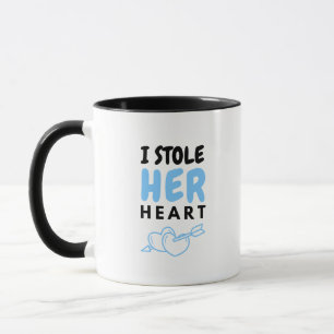 Kaffeetasse süßes blaues Buchstaben-Design