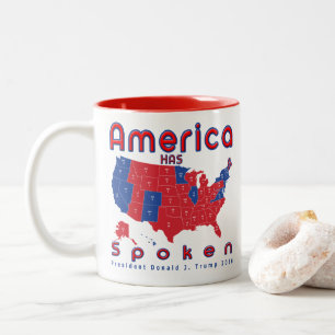 Kaffeetasse-Tasse Donald J. Trump Wins rote weiße Zweifarbige Tasse