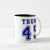Kaffeetasse-Tasse Donald- Trumppräsidenten-Blue Zweifarbige Tasse (VorderseiteRechts)