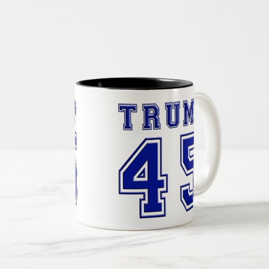 Kaffeetasse-Tasse Donald- Trumppräsidenten-Blue Zweifarbige Tasse (VorderseiteRechts)
