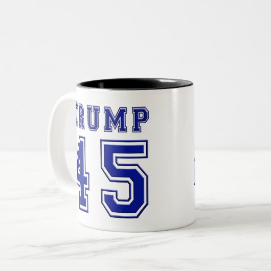 Kaffeetasse-Tasse Donald- Trumppräsidenten-Blue Zweifarbige Tasse (Vorderseite Links)