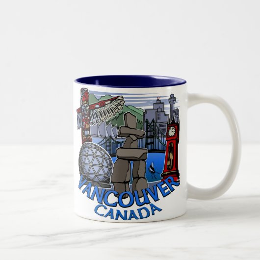 Kaffeetasse-Tassen u. Gläser Vancouvers Kanada Zweifarbige Tasse (Rechts)