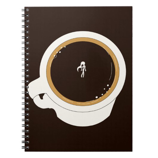 Kaffeetasse-Taucher Notizblock (Vorderseite)