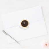 Kaffeetasse-Taucher Runder Aufkleber (Umschlag)
