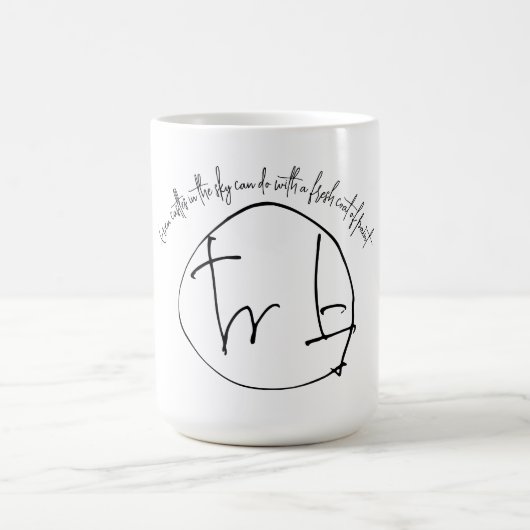 Kaffeetasse Text elegante Schrift (Zentrum)