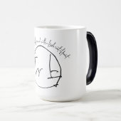 Kaffeetasse Text elegante Schrift (VorderseiteRechts)