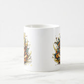 Kaffeetasse und Floraldampf (Mittel)