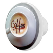 Kaffeetasse und Kaffeemaschine Keramikknauf (Rechts)