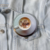 Kaffeetasse und Untertasse Latte Kaffee Button (Beispiel)