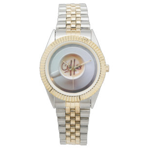 Kaffeetasse und Untertasse latte Tasse Armbanduhr