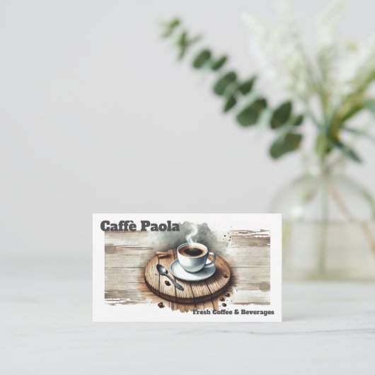 Kaffeetasse Visitenkarte (Stehend Vorderseite)
