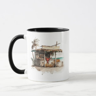 Kaffeetasse vom Strand mit Charakteren