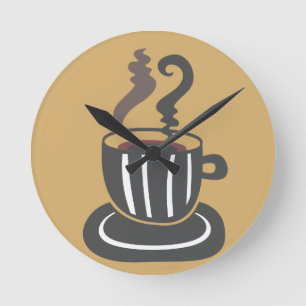 Kaffeetasse-Wanduhr Runde Wanduhr