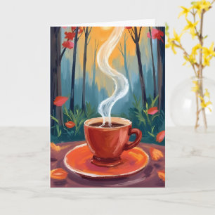 Kaffeetasse Wasserfarbenmalerei Karte