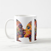 Kaffeetasse zum Feiern der Kunst des Quiltens (Links)