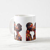 Kaffeetasse zum Feiern der Kunst des Quiltens (Vorderseite Links)