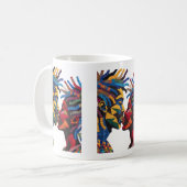 Kaffeetasse zum Feiern der Kunst des Quiltens (Vorderseite Links)