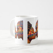 Kaffeetasse zum Feiern der Kunst des Quiltens (Vorderseite Links)
