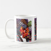 Kaffeetasse zum Feiern der Kunst des Quiltens (Links)