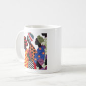 Kaffeetasse zum Feiern der Kunst weiblicher Quilte (Vorderseite Links)