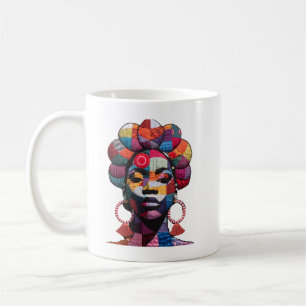 Kaffeetasse zum Feiern der Kunst weiblicher Quilte