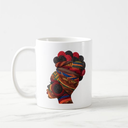 Kaffeetasse zum Feiern der Kunst weiblicher Quilte (Links)