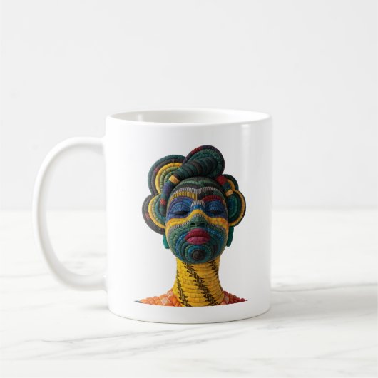 Kaffeetasse zum Feiern der Kunst weiblicher Quilte (Links)