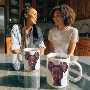 Kaffeetasse zum Feiern der Kunst weiblicher Quilte