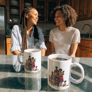 Kaffeetasse zum Feiern der Kunst weiblicher Quilte