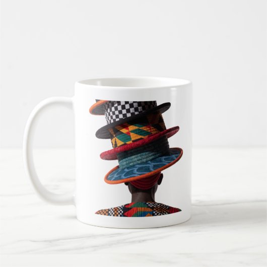 Kaffeetasse zum Feiern der Kunst weiblicher Quilte (Links)