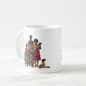 Kaffeetasse zum Feiern der schwarzen Familie (Vorderseite Links)