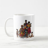 Kaffeetasse zum Feiern der schwarzen Familie (Links)