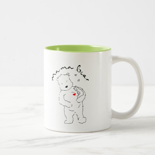 Kaffeetasse Zwei-Ton Mutter Bear (Rechts)