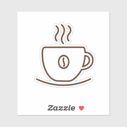 Kaffeetassen-Aufkleber Aufkleber (Blatt)