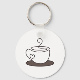 Kaffeetassen-Aufkleber Schlüsselanhänger