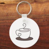 Kaffeetassen-Aufkleber Schlüsselanhänger (Vorderseite)