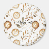 Kaffeetassen Blätter Magnet (Vorne)