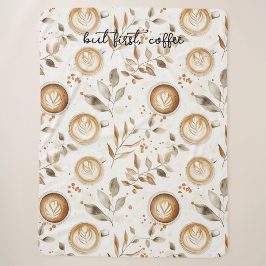 Kaffeetassen Blätter Sherpadecke (Vorderseite)