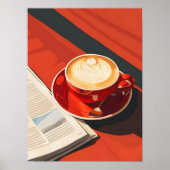 Kaffeetassen Boho Wandkunst, Kaffeeplakat, Boho-Se Poster (Vorne)
