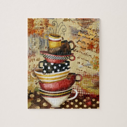 Kaffeetassen erahnen Puzzlespiel Puzzle (Vertikal)