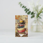 Kaffeetassen erahnen Visitenkarte (Stehend Vorderseite)