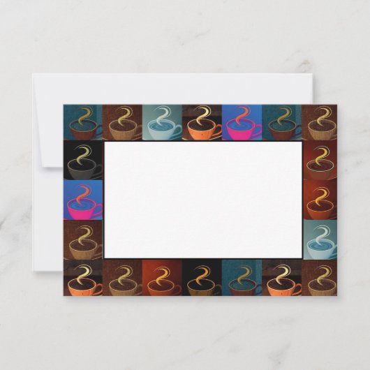 Kaffeetassen Flat Note Card Mitteilungskarte (Vorderseite)