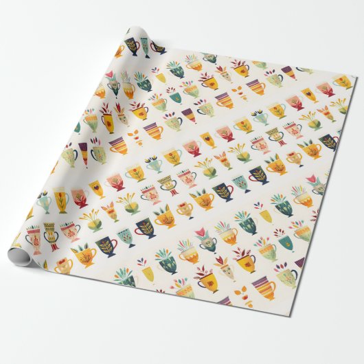Kaffeetassen Geschenkpapier (Ungerollt)