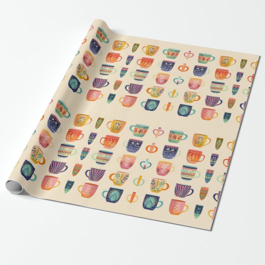 Kaffeetassen Geschenkpapier (Ungerollt)