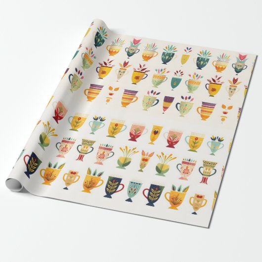 Kaffeetassen Geschenkpapier (Ungerollt)