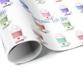 Kaffeetassen in Vollfarben Geschenkpapier (Rolleneckpunkt)